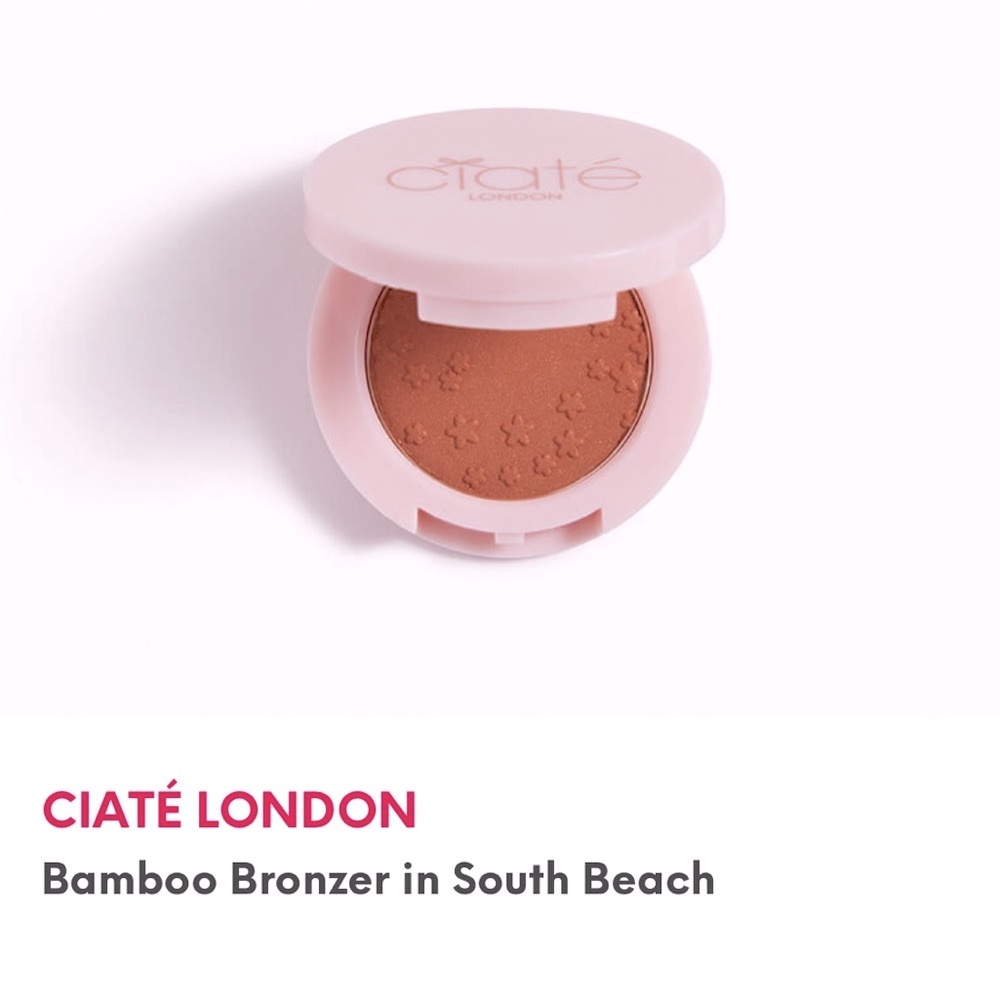 2/$10 NEW Ciate London Bamboo Bronzer in South Beach Travel Size